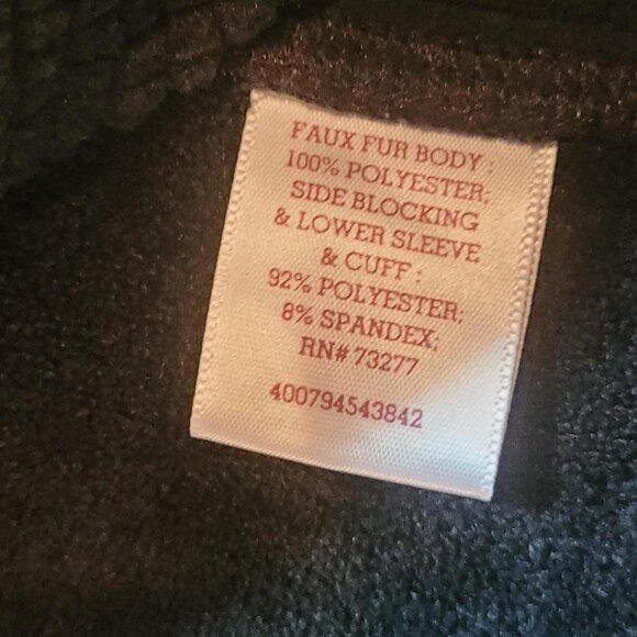 So Faux fur Zip up Black Jacket with Hood - Picture 5 of 8